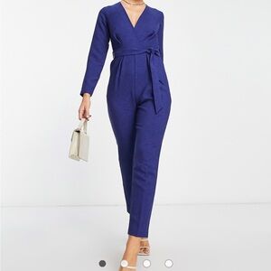Closet London Petite Blue Women's Jumpsuit NWT